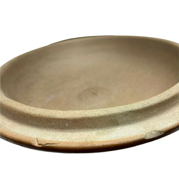 Pottery Craft Canister With Lid Brown Black Gold Cylindrical Shape Vintage Retro - Picture 9 of 12